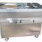 Single Pans Fried Ice Cream Machine For Ice Cream Rolls Making With 4 Universal Wheels