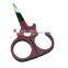 Wine red rubber blasting pattern cosmetic scissor