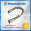 Hose fittings chemical resistant smooth PTFE tube braided hose