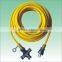 2-pin Japan Colored Coiled Retractable Power Extension Cord