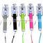 2015 best selling retail items Newest foldable selfie stick with cable for travel tourism Most Popular wired monopod
