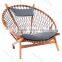 Hans Wegner Wooden Lounge Chair