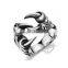 16MM Stainless steel vintage antiqued silver claw punk ring fashion ring steam punk jewelry 6240029