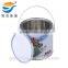 2.5L Round Tinplate Pail with handle,empty pail