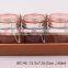 3pcs Glass Spice Jar Set in a Paper Tray