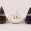 Wholesale Top Sell Pyramid Hollow out Ceramic Incense Burner with Round Bottom