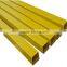 pultruded frp Rectangular Hollow yellow Tube