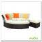 Audu Garden Furniture Sets Wicker Round Sun Bed,Round Daybed