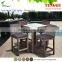 Outdoor PE rattan high top bar tables and chairs