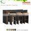TG15-0072 Modern design plastic wicker tall bar table and chairs
