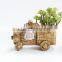 2016 hot sale creative succulent planter zakka car cartoon resin flower pots