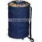Vivinature Collapsible Hamper, White With Blue Trim