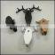 resin decorative wall hanging deer head hooks