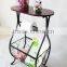RH-02A Round wood top with metal frame Gramercy Scroll-Design Bathroom table