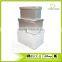Household Set Of 3 Rectangular Faux Leahter Storage Box With Lid