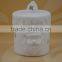 Santa Claus shape porcelain christmas decoration with LED light for home