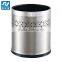 Stainless steel trash bin for hotel guest room