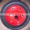 Solid rubber wheel with metal rim 13x3 size