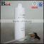 Cosmetic Screen Printing Flat Shoulder Beard Oil Pomade Shampoo Detergent Lotion White Aluminum Pump 200ml Plastic Bottle