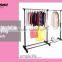 Heavy Duty Movable Garment Hanging Rail Stand Extendable Clothes Drying Rack