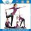 Professional lycra cotton yoga pants with soft spandex yarn
