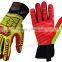 EN388 4132 oilfield anti impact gloves, palm reinforcement gloves, rigging working gloves,