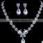 butterfly design crystal jewelry set micropave setting crystal jewelry set bling bling white crystal jewelry set