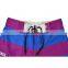 purple blue color stripe design board shorts for men