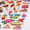 Children puffy sticker ,multicolor decoration PVC stikcer bubble DIY sticker carton pop-up sticker crystal sticker