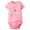 100% Cotton Baby Rompers Printed Color Short Sleeve Baby Onesie