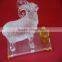 Personalized Etched Crystal Zodiac Sheep for New Year Decoration
