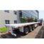 3 axles 20ft 40ft container platform flatbed semi trailer , truck trailer ,