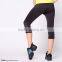 Fitness clothing mesh capri yoga pants