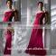 HC2221 Exclusive one shoulder specifical neck red gathered chiffon A-line zipper back full length long 2014 cocktail dresses