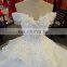 LS00383 Off-shoulder Dress Luxury Applique Lace up Long Train Women Elegant Wedding Dress