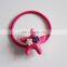 cute kids hot pink star ponytail hair band elastic