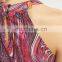 Fancy Sleeveless Women Jumpsuits Printed Jersey Halterneck Jumpsuit
