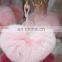 Fashion heart shape Rex rabbit fur key chain