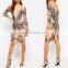 New Fashion Plus Size Embellished Beaded Mesh Women Midi Bodycon Dress