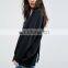OEM Factory High Quality Cheap Price Crew Neck Sweatshirt Longline Split Back Sweatshirt