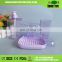 Clear Rectangle 4pcs Complete Plastic Purple Bathroom Accessories Set