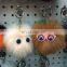 popular selling lovely pom pom key chain large fur bag charms
