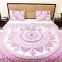 Indian Latest Cotton Ombre Mandala Quilted Blanket Comforter Queen Size Reversible Duvet Set Bedding Set