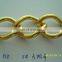 Shenzhen hardware accessories metal gold welded chains