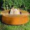 Corten weathering steel round bowl fire pit /corten steel outdoor fire pit