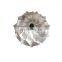 GT15-25  36.30/49.00mm 11+0 blades high performance turbo milling/aluminum 2618/billet compressor wheel