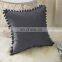 Soft Velvet Outdoor pillow Covers 18 X 18 with Balls for Sofa
