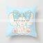 Custom Cute Printed Pillow Cartoon Animal Linen/Cottton Linen Pillow Cover