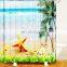 i@home wholesale eco friendly tropical beach print shower curtain mildew resistant waterproof