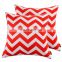 OEM customized Good Quality  Wave Stripe Square back red color cushion